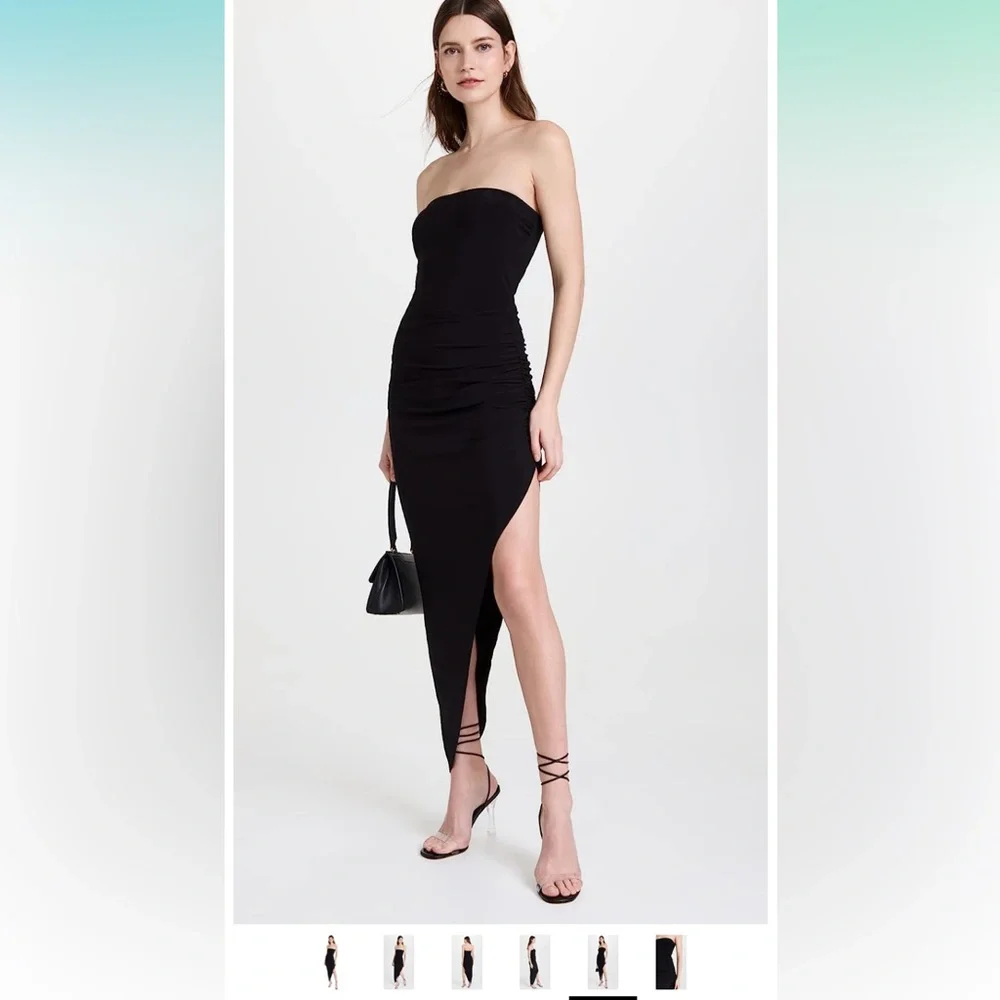 Norma Kamali Women's Strapless Side Drape Gown Size M/38 - Picture 4 of 6